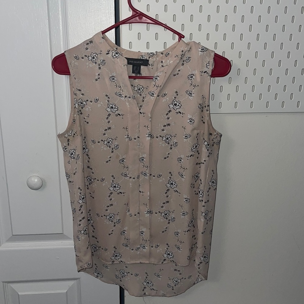 PRIMARK light pink floral blouse